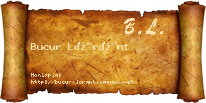Bucur Lóránt névjegykártya