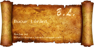 Bucur Lóránt névjegykártya