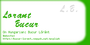 lorant bucur business card
